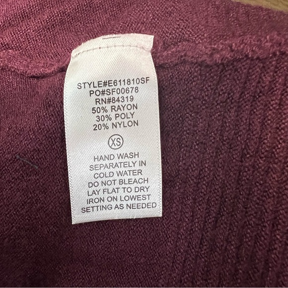 Volution cardigan sweater maroon size XS NWT - Picture 5 of 5